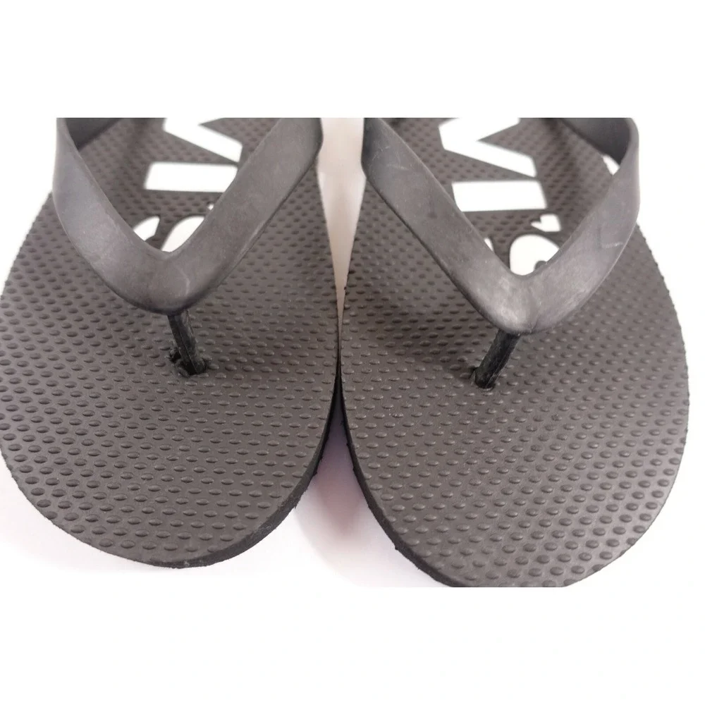 Levis Wordmark Flip Flop Sandals Men Size Large 10/11 Black